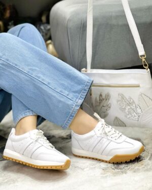 Tenis Selene Blanco x Caramelo