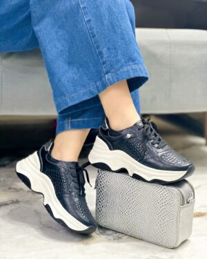 Tenis Dolce Negro x Plata