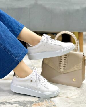 Tenis Paris Blanco x Dorado