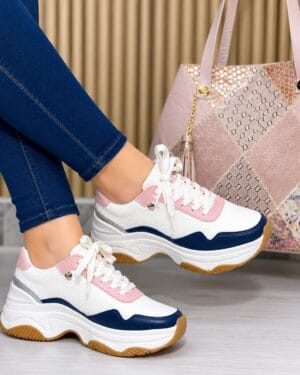 Tenis Vibra Talco Azul Nude