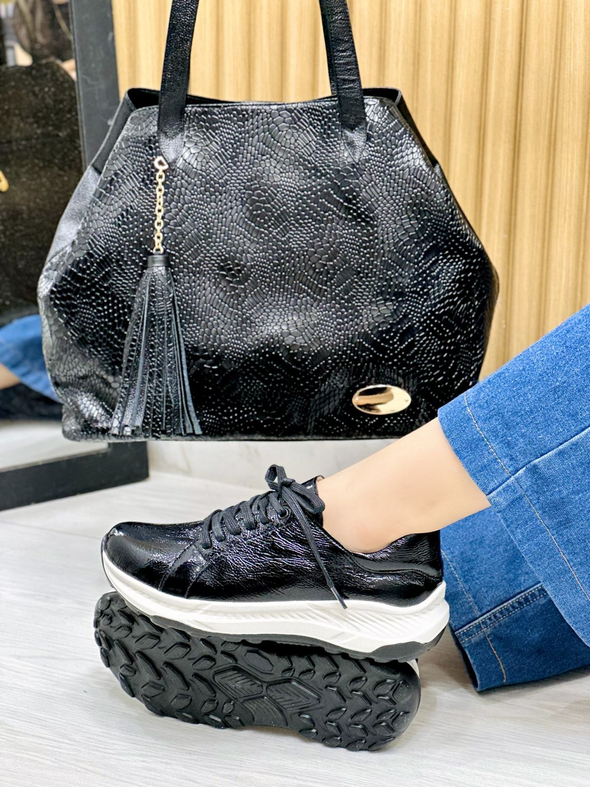 Tenis Monaco Negro - Imagen 2