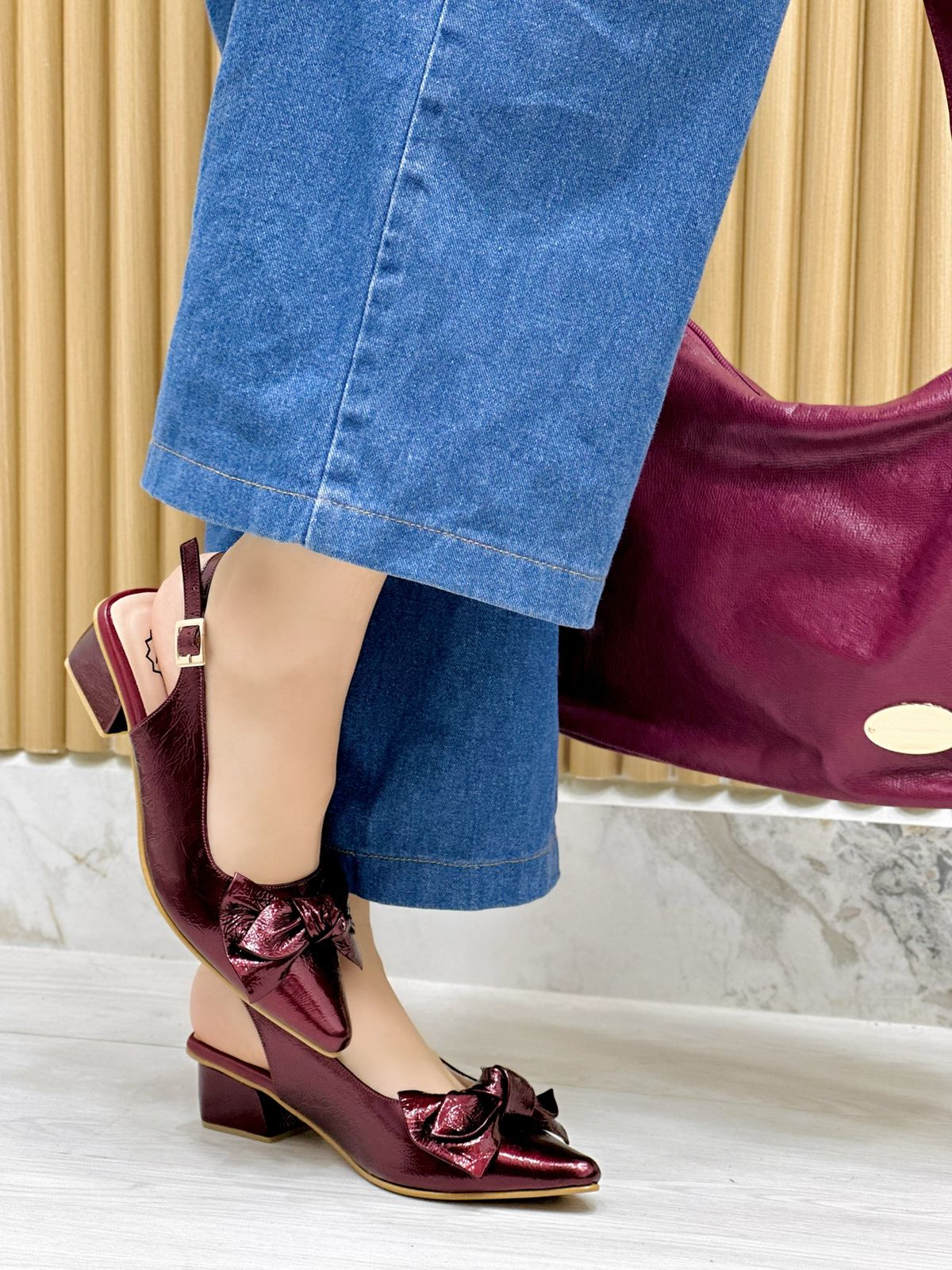 Tacón Milano Vinotinto