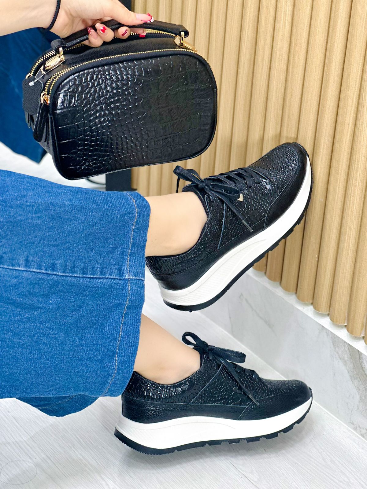 Tenis Akaza Negro - Imagen 2