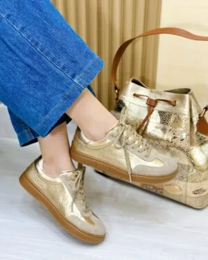 Tenis Regina Dorado x Carnaza