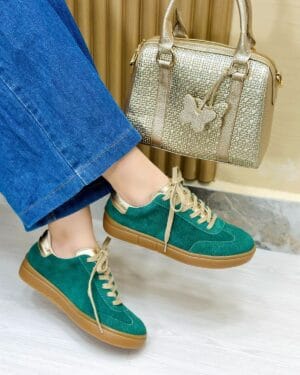 Tenis Regina Verde x Oro