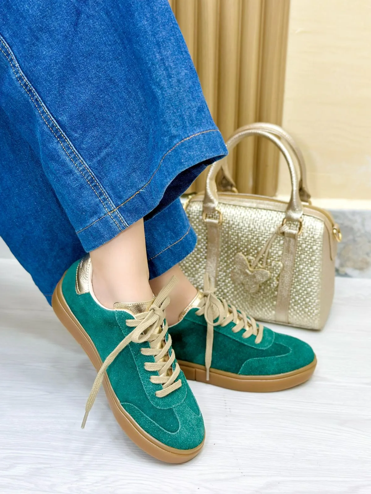 Tenis Regina Verde x Oro - Imagen 2