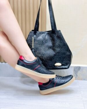 Tenis Greta Negro x Rojo
