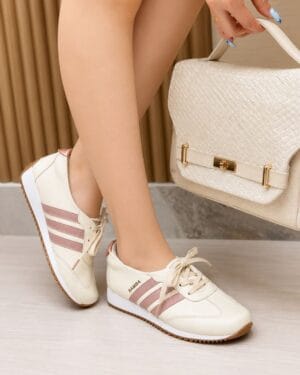 Tenis Nox Talco Taupe Oro rosa