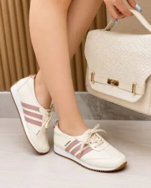 Tenis Nox Talco Taupe Oro rosa