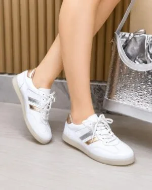 Tenis Nitro Blanco x Plata
