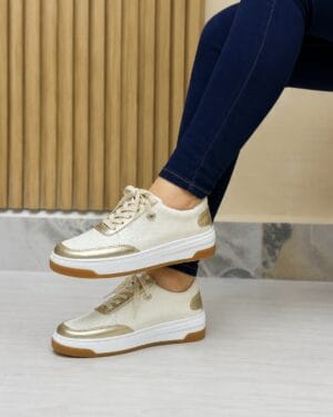 Tenis Anais Talco-Oro