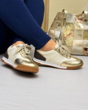 Tenis Felicia Talco Oro