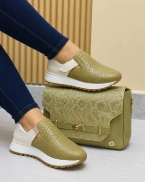 Tenis Juno Verde-Talco