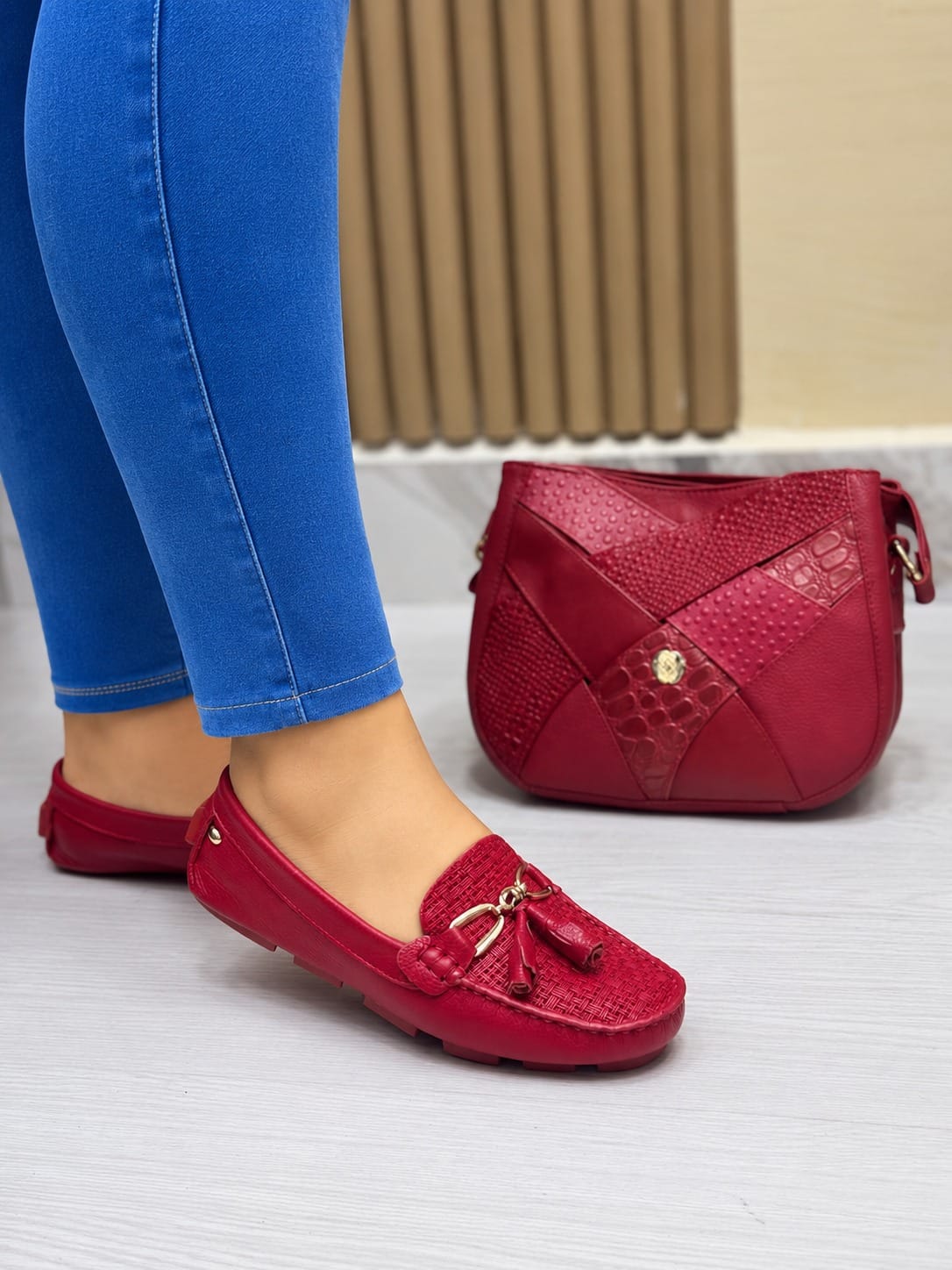 Mocasín Azelia Rojo - Imagen 3