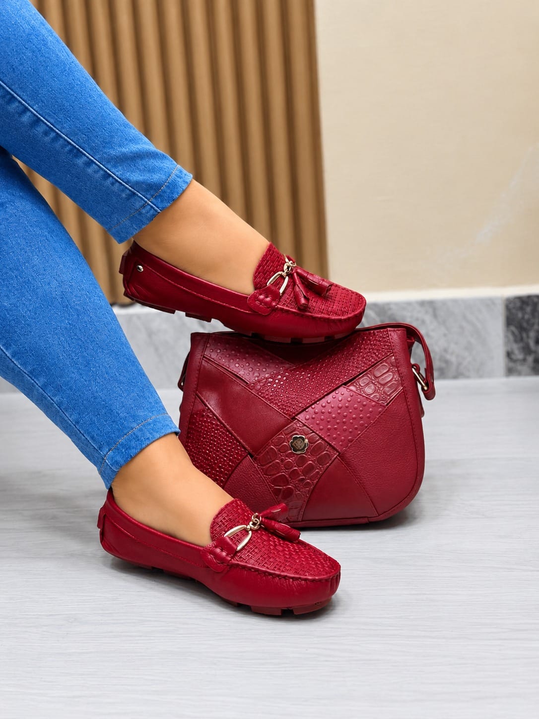 Mocasín Azelia Rojo