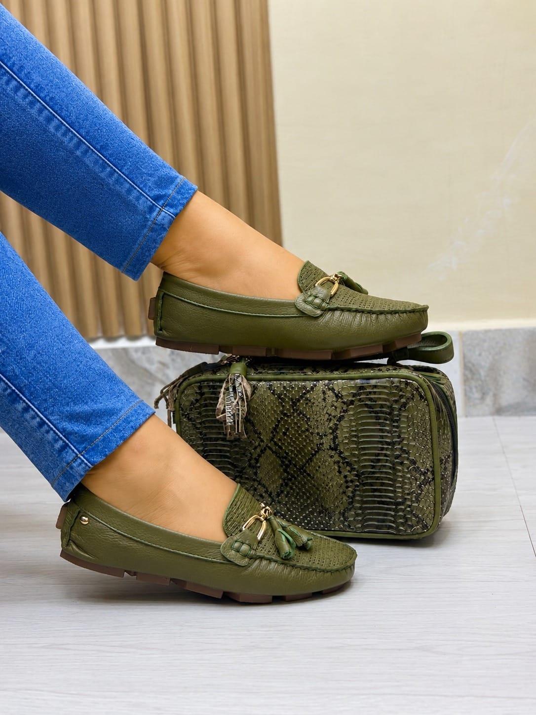 Mocasín Azelia Verde