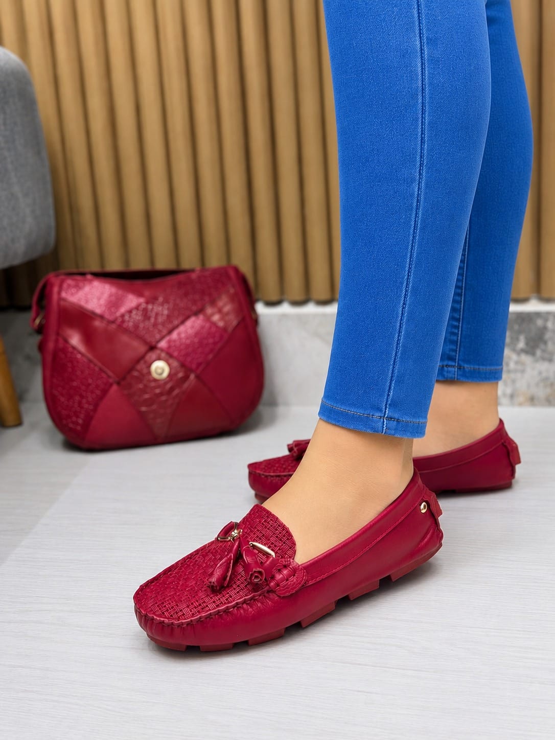 Mocasín Azelia Rojo - Imagen 2