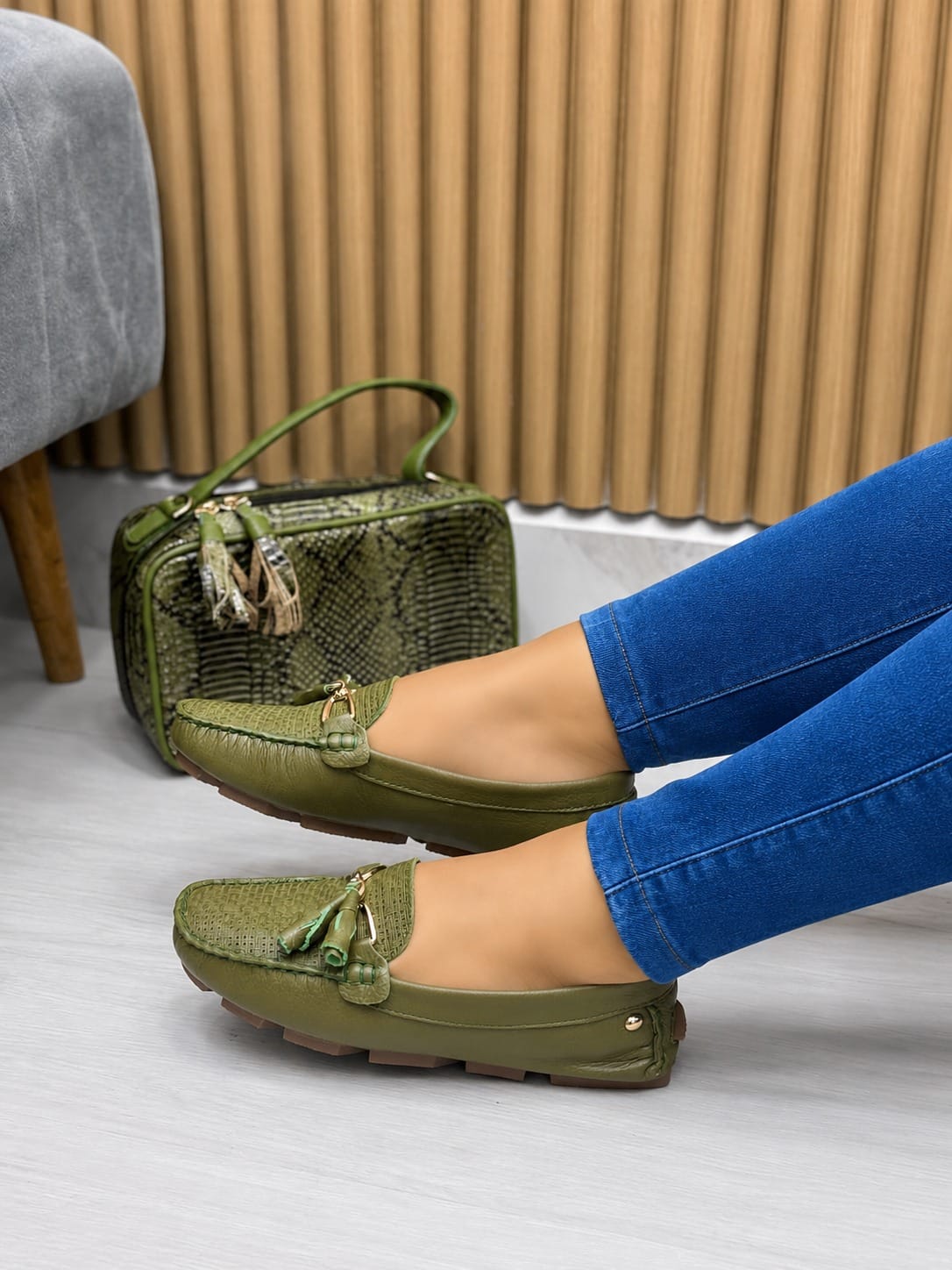 Mocasín Azelia Verde - Imagen 2
