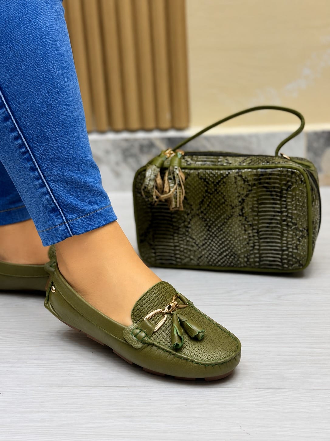 Mocasín Azelia Verde - Imagen 3