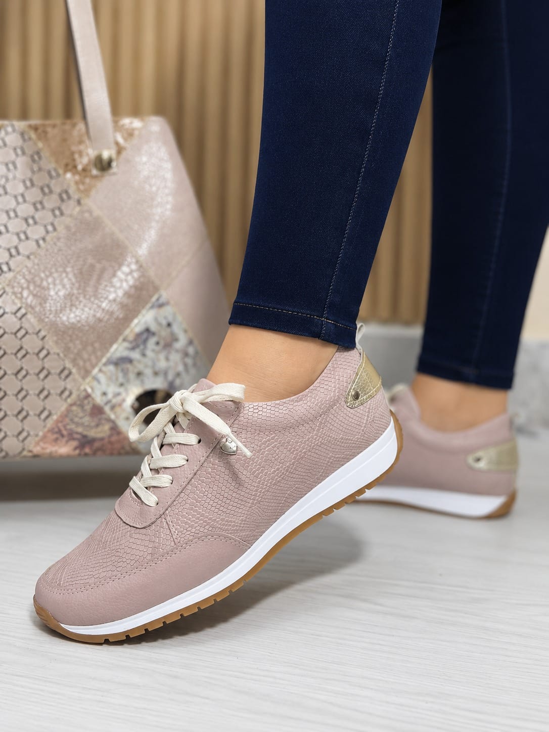 Tenis Duna Taupe-Oro - Imagen 3