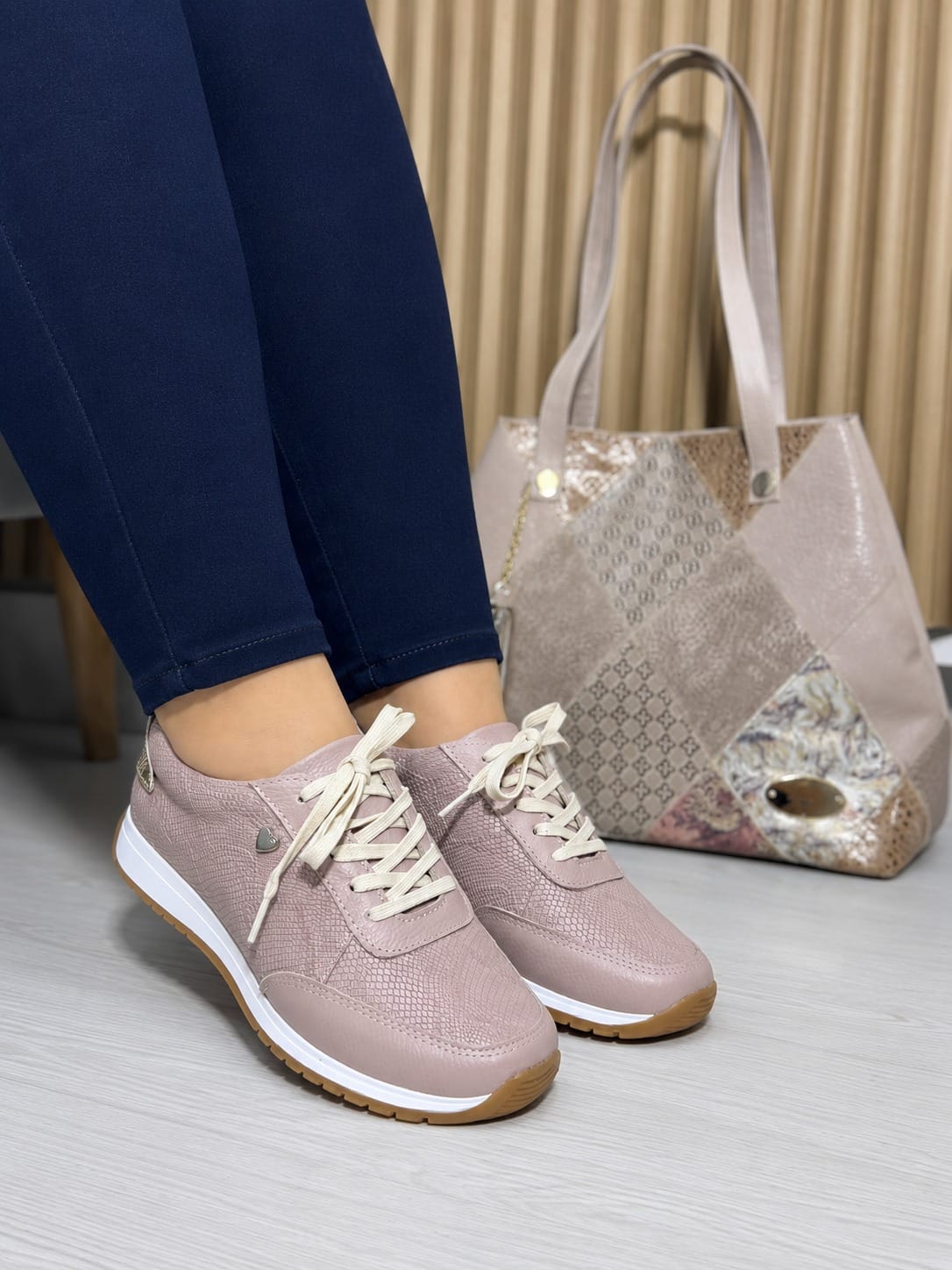 Tenis Duna Taupe-Oro - Imagen 2