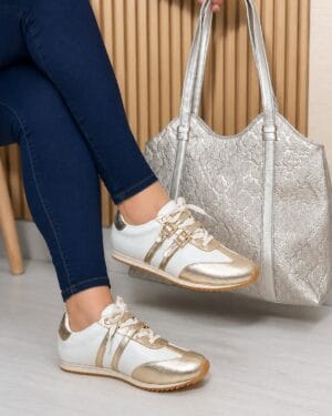 Tenis Telma Talco Dorado