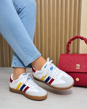 Tenis Strada Blanco x Tricolor Carnaza